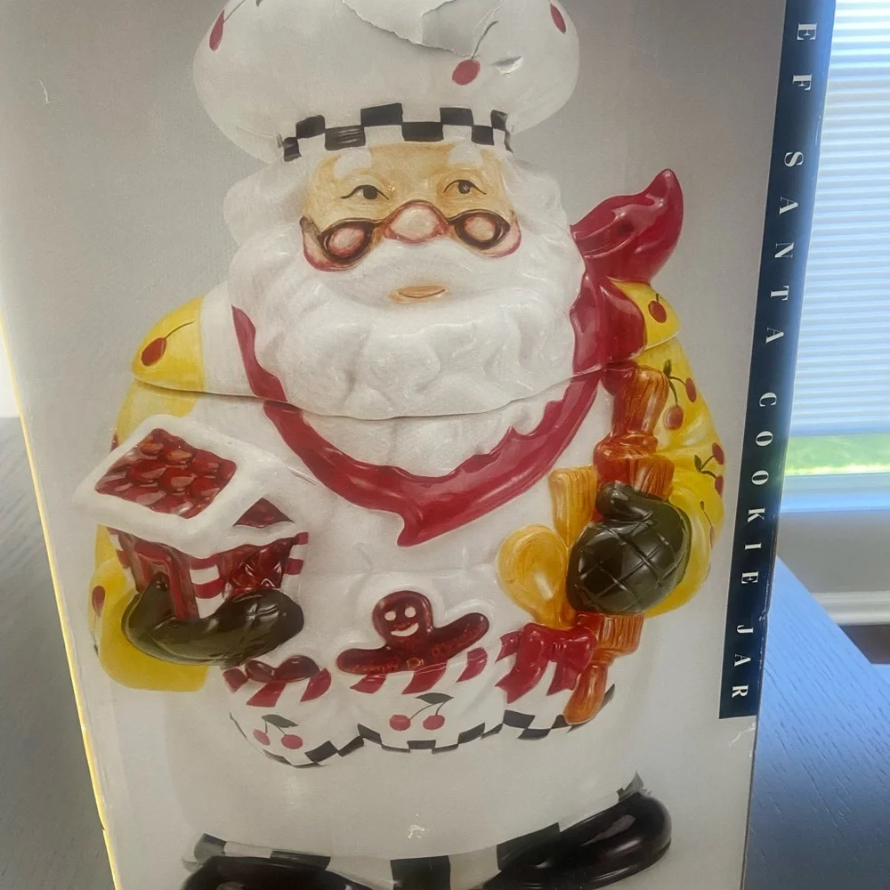 Chef Santa Claus Cookie Jar by Linens n Things